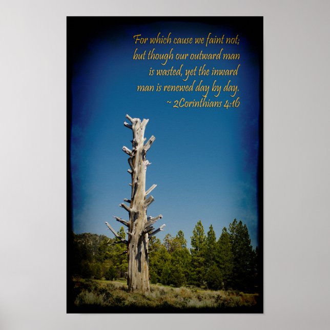 Póster 2 Corintianos 4:16 Limite Preto (Frente)