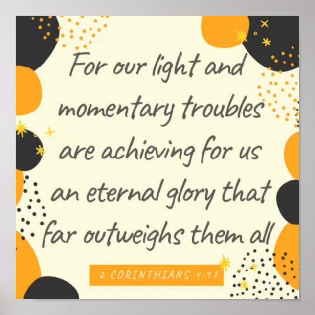 Poster 2 Corintianos 4:17 Glória Eterna (Frente)
