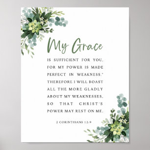 Poster 2 Coríntios 12:9 A minha graça é suficiente para v