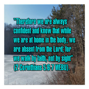 Póster 2 Coríntios 5:6-7 WEBU