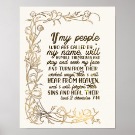 Poster 2 Crônicas 7:14 Se Minha Pessoas Rezar