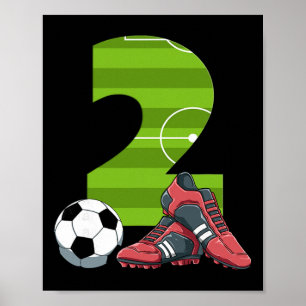 Poster 2 Futebol de Aniversário Primeiro Aniversário Fute