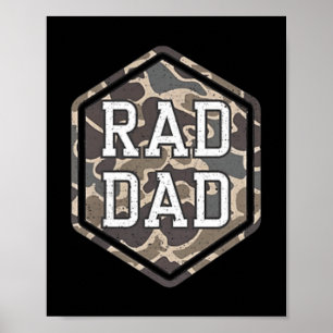 Poster 2 Lados Camo Radical Pai Camuflagem Retro Papai