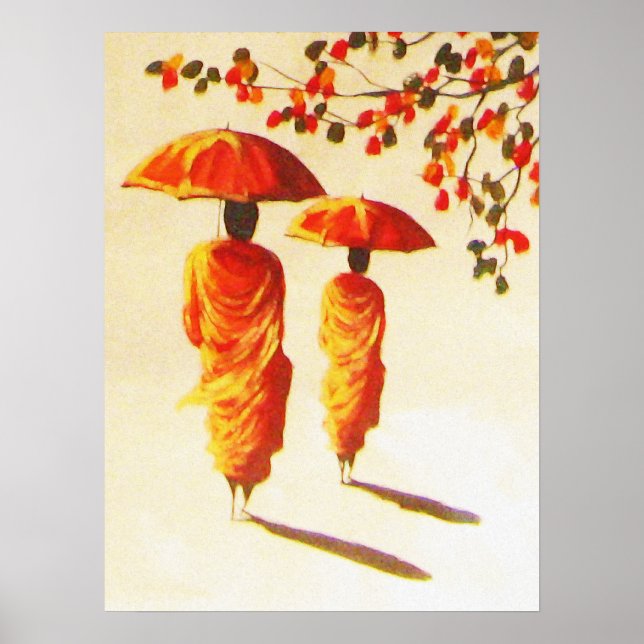 Poster 2 Monges budistas do Laos (Frente)