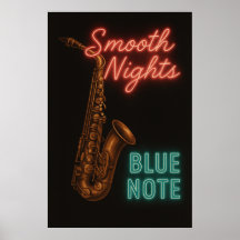 Poster 2 Noites Suaves na Nota Azul, Vintage