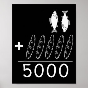 Poster 2 Peixes 5 Pães Jesus Alimenta Os 5000 Cristão B