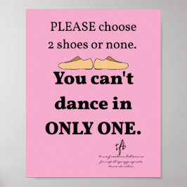 Poster 2 Sapatos ou Nenhum Lt. Rosa Estúdio de Dança