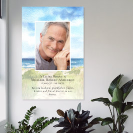 Poster 2ftx3ft Beach Photo Tribute Funeral Memorial