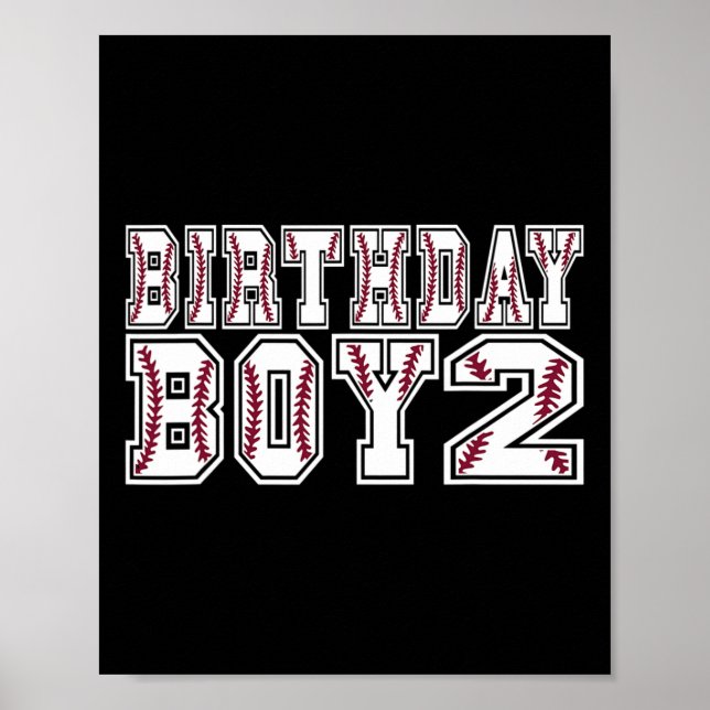 Poster 2nd Birthday Boy 2 Years Old Sell Theme Lover Part (Frente)