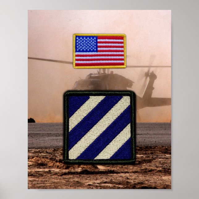 Poster 3ª Divisão de Infantaria Veteranos Vets Patch Impr (Frente)