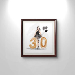 Poster 30, aniversário de 30 anos feliz