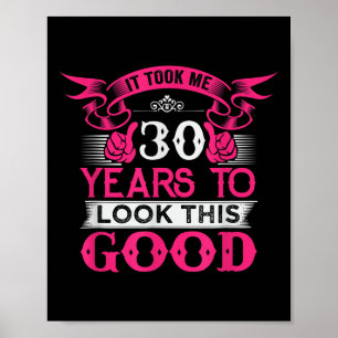 Poster 30 anos de idade, aniversário engraçado, citação d