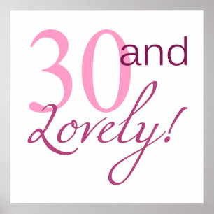Poster 30 e doações de aniversário adoráveis