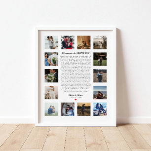 Poster 30 Razões Que Te Amo Dar Para A Esposa, Namorada