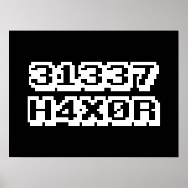 PÓSTER 31337 H4X0R (Frente)