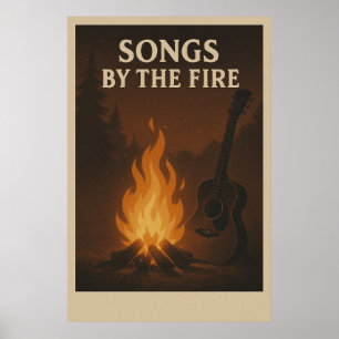 Poster 33, Canções pelo Fogo, Arte Vintage