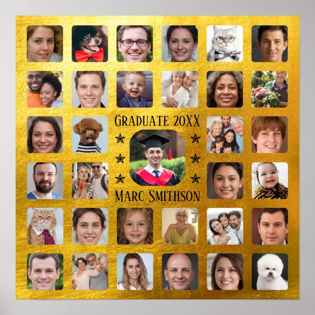 Poster 33 Fotos para personalizar o quadrado da Festa de  (Frente)