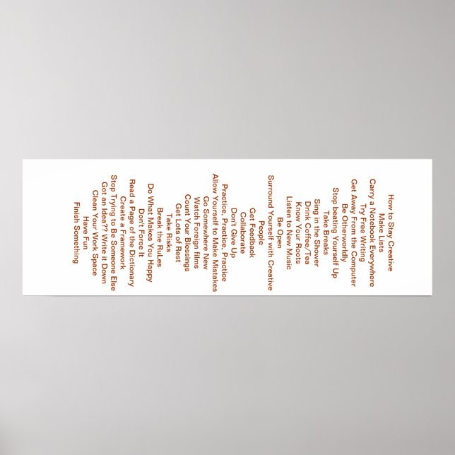 Poster 33 Maneiras De Ficar Criativo (Frente)