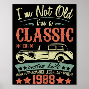 Poster 34º Aniversário Não sou Velho Sou Clássico em 1988