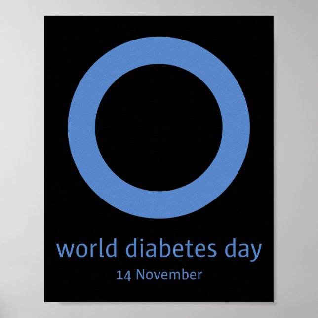 Poster "Dia Mundial da Diabetes " Sensibilização  (Frente)