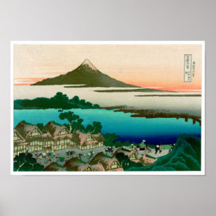 Póster 36 visualizações do Monte Fuji, Hokusai Fine Vin