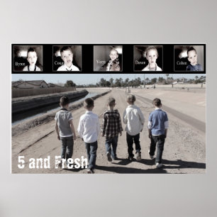 Póster 36" x 24" cinco e Poster-Passeio fresco