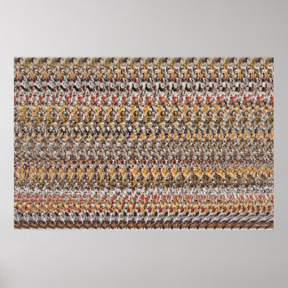Póster 36" x 24" "Puppies Playing" 3-D Magic Eye®