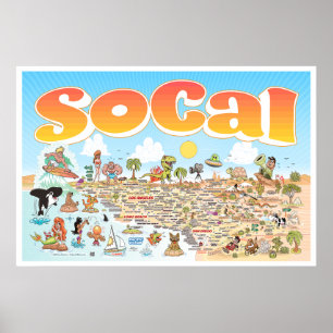 poster 36X24 Sul da Califórnia