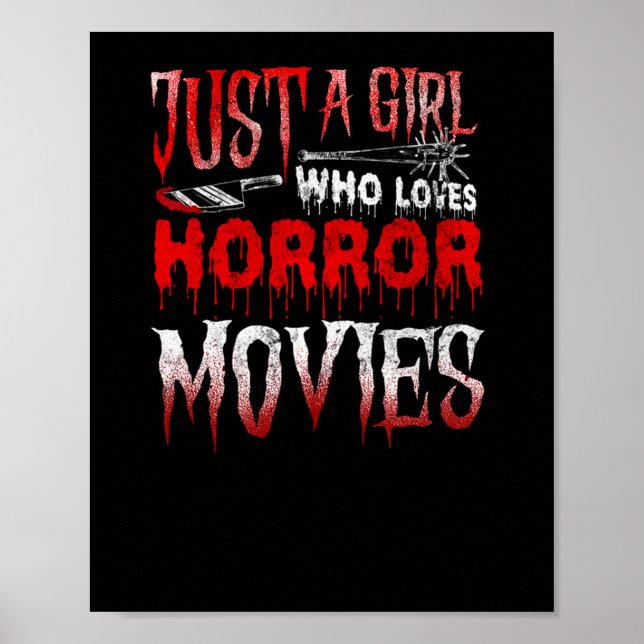 Poster 38.Filme Horror Apenas Uma Menina Que Ama Filme De (Frente)