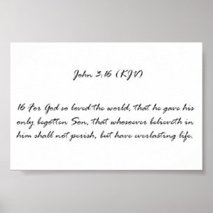 Póster 3:16 de John (KJV)
