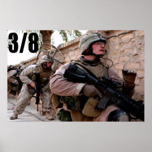 Poster 3/8 dos fuzileiros navais em Iraque