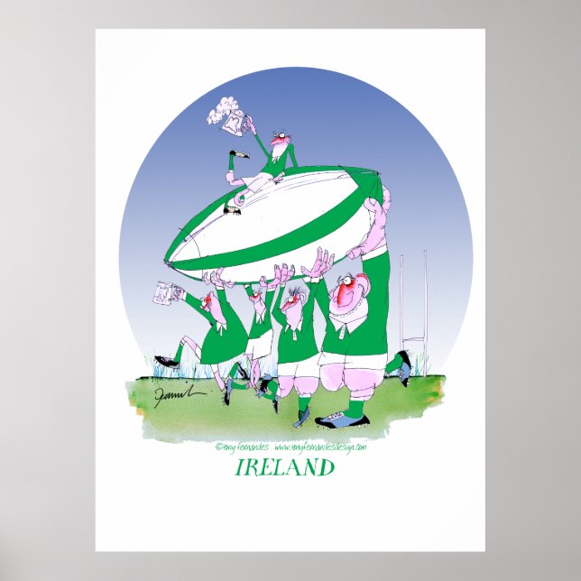 Póster 3 animações irlanda rugby, tony fernandes (Frente)