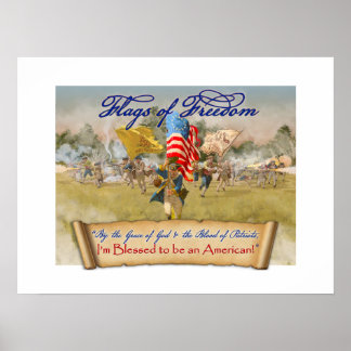 Poster "3 Bandeiras da Liberdade" Cartaz de Valor