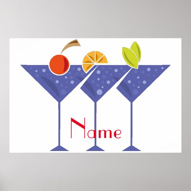 Poster 3 Cocktails Martini Thunder_Cove (Frente)