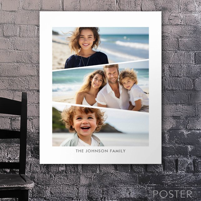 Poster 3 Colagem de Fotografias Irregulares - Arte Quadri (Custom Poster)