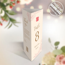 3 em 1 Número da Tabela, Menu e Obrigado Assinar