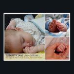 Póster 3 fotos de bebê moderna parede de montagem pendura<br><div class="desc">Mostre muitos lados do seu novo bebê com este impressão de arte fácil de personalizar. Esta modelo permite destacar 3 fotos juntamente com o nome do cheio do seu bebê com estatísticas de natalidade. Isto é perfeito como presente para novos pais ou para si mesmo. Este impressão de bebê clássico...</div>