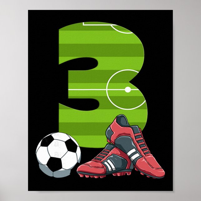 Poster 3 Futebol de Aniversário Primeiro Futebol de Anive (Frente)