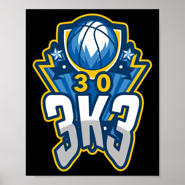 Poster 3 K 3 Point Bysketbyll Record 3000 Três Ponteiros (Frente)