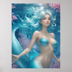 Poster *~* 3-L_AP60 Deusa de Água Fantasia Mar Sereia 14