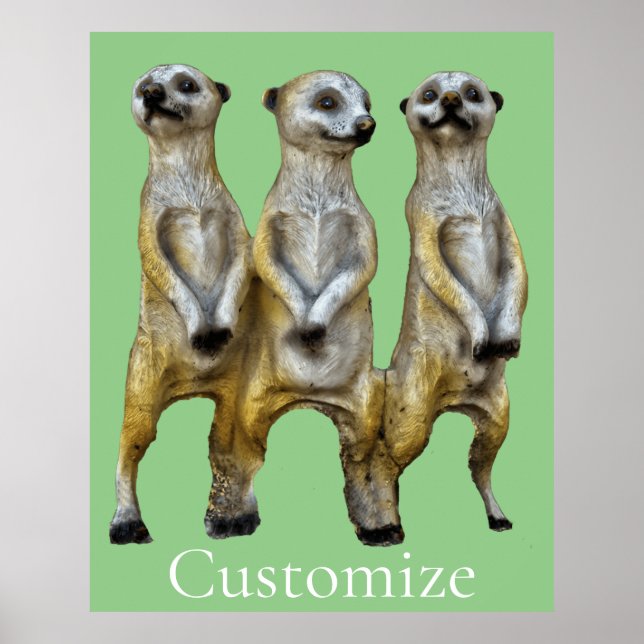 Poster 3 Meerkats em pé Thunder_Cove (Frente)