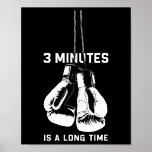 Poster 3 Minutos É Um Longo Tempo Boxe Kickboxing Piada B