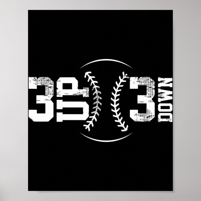 Poster 3 UP 3 Baixo Baseball (Frente)