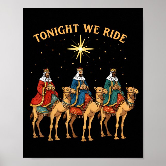 Poster 3 Wise Men Tonight We Ride Christmas  (Frente)