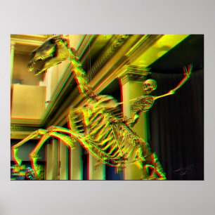 Póster "3D a guarda florestal solitária monta outra vez"