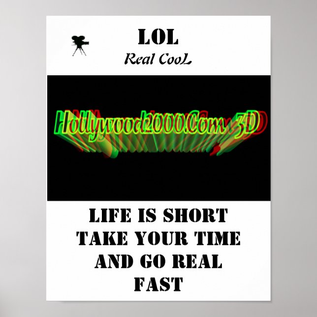 poster 3D Aproveite o seu tempo e vá muito rápido (Frente)