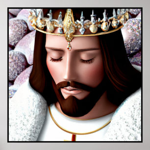 Poster 3D Olhe Rei AI do Universo Jesus