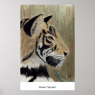 Poster 3dmodelz do "espírito tigre "