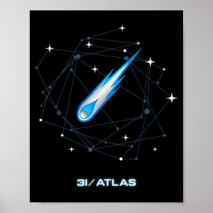 Poster 3i Atlas Cometa Interestelar 2025 Astronomia Espac
