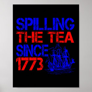 Poster 4º Espelhamento Do Chá Desde 1773 Quarto De Julho